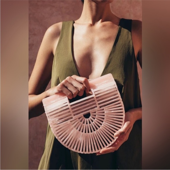 Cult Gaia Ark Clutch Bag Pink - Picture 2 of 4